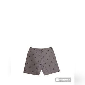 Y2K Tommy Hilfiger Shorts Blue 38 Embroidered Seersucker Stripe Nautical Beach